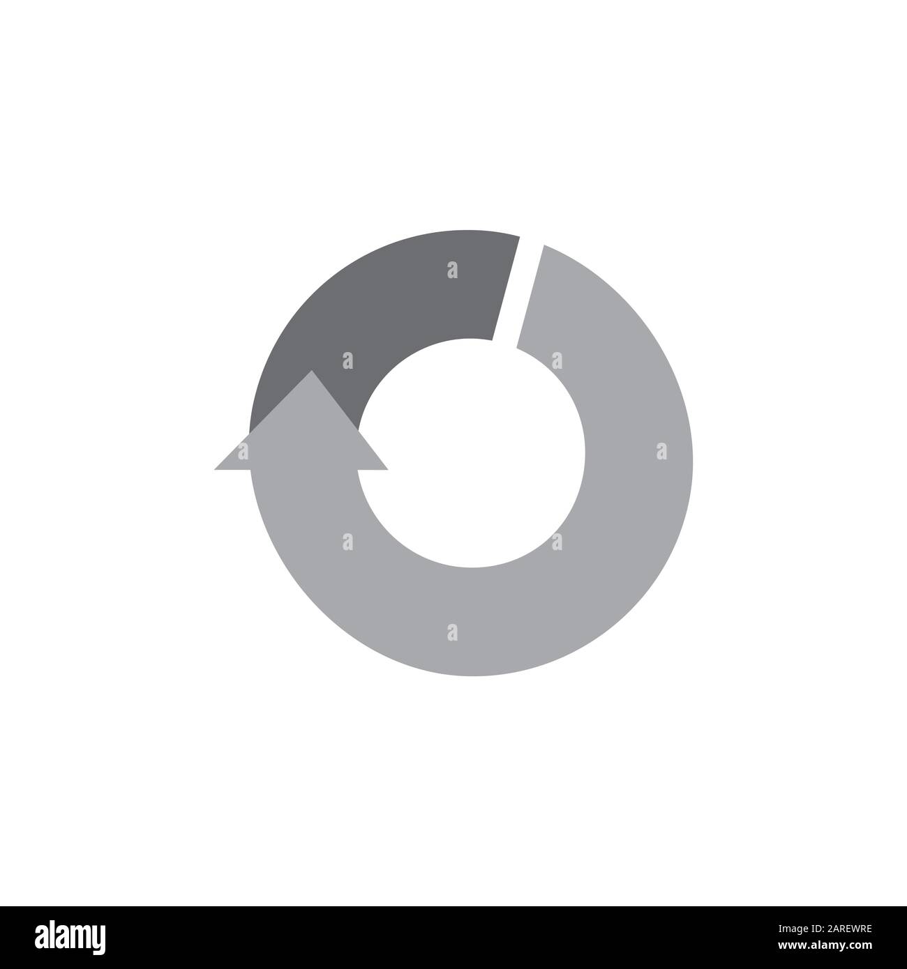 circle rotation geometric arrow motion symbol logo vector Stock Vector