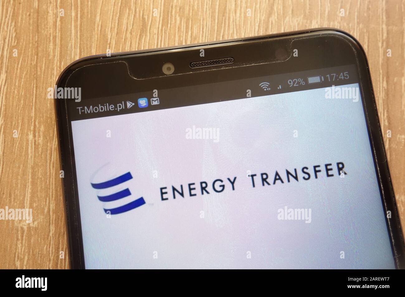Energy Transfer Equity logo displayed on a modern smartphone Stock Photo