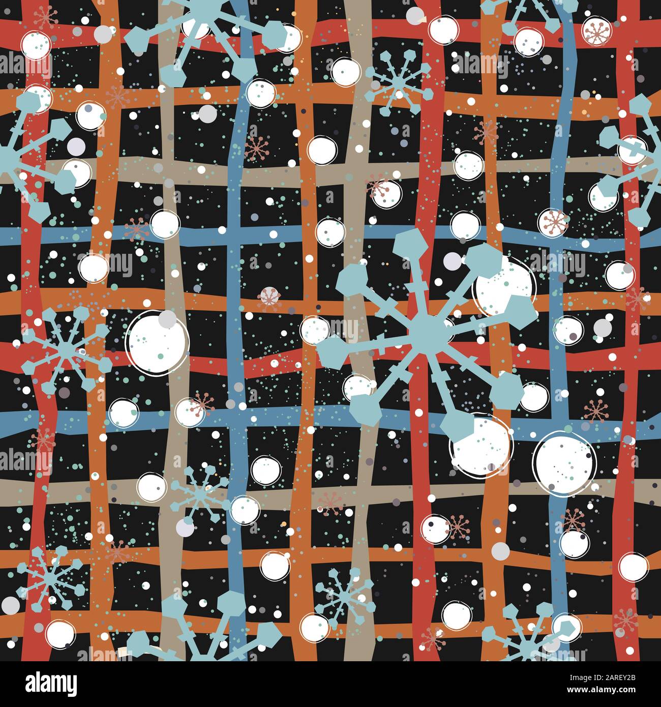 Hand Drawn Winter Pattern. Vector Illustration Stock Vector Image & Art ...