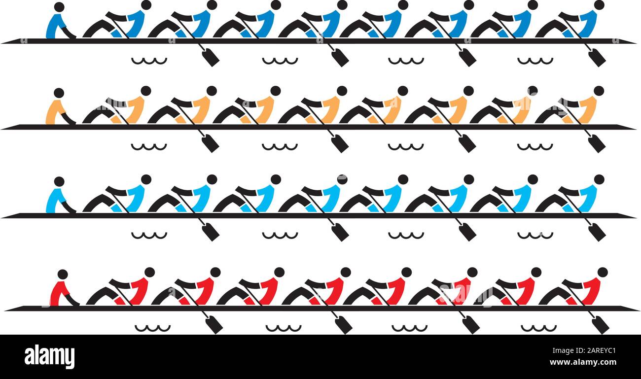 Rowing Race Vector
