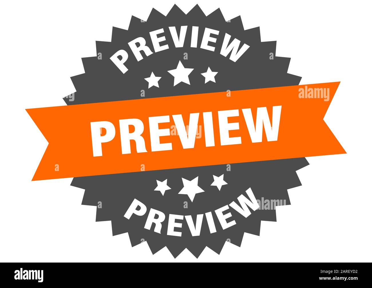preview sign. preview circular band label. round preview sticker Stock Vector