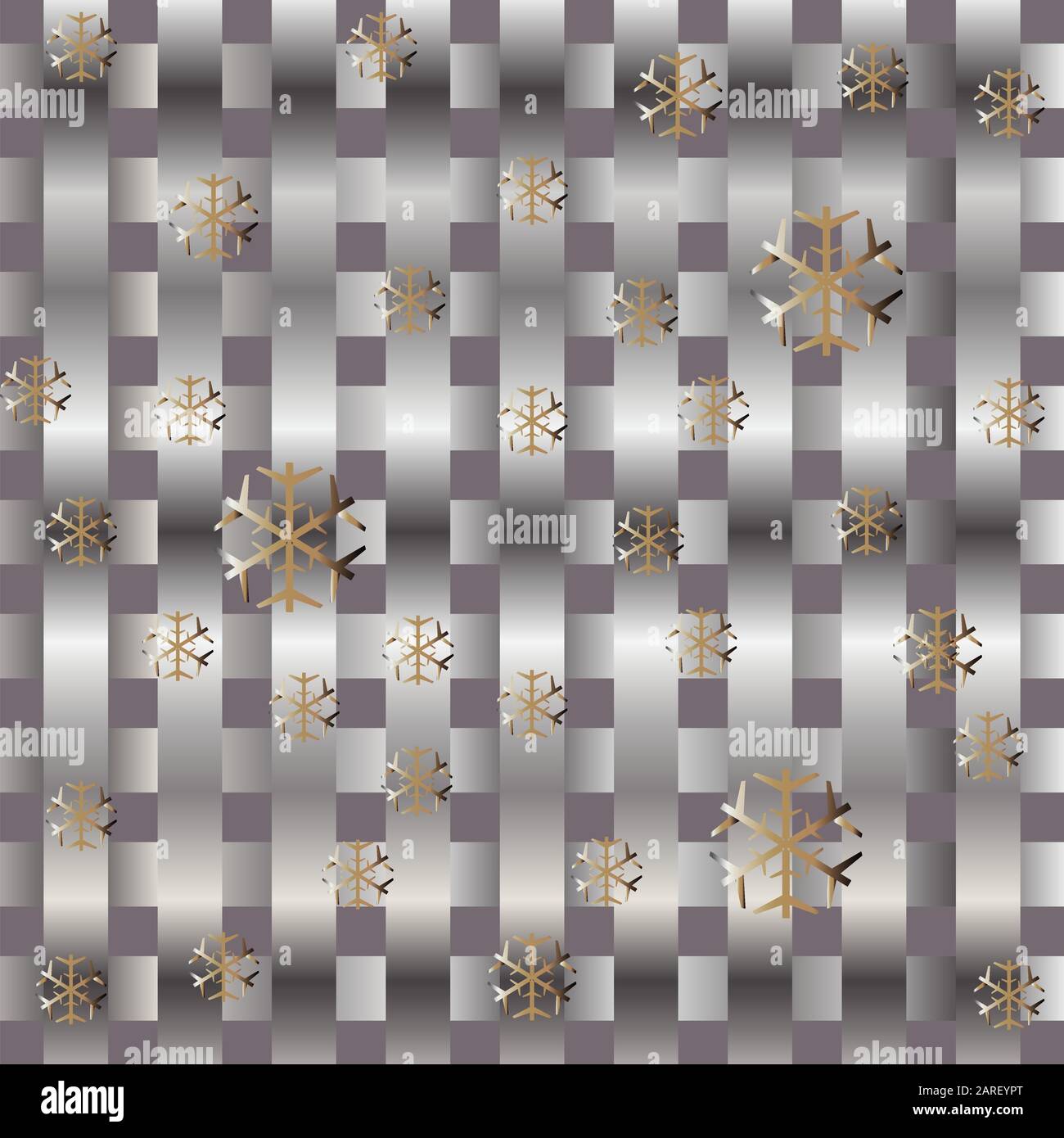 Cute pattern with silver and golden elements. Vector Illustration Stock ...