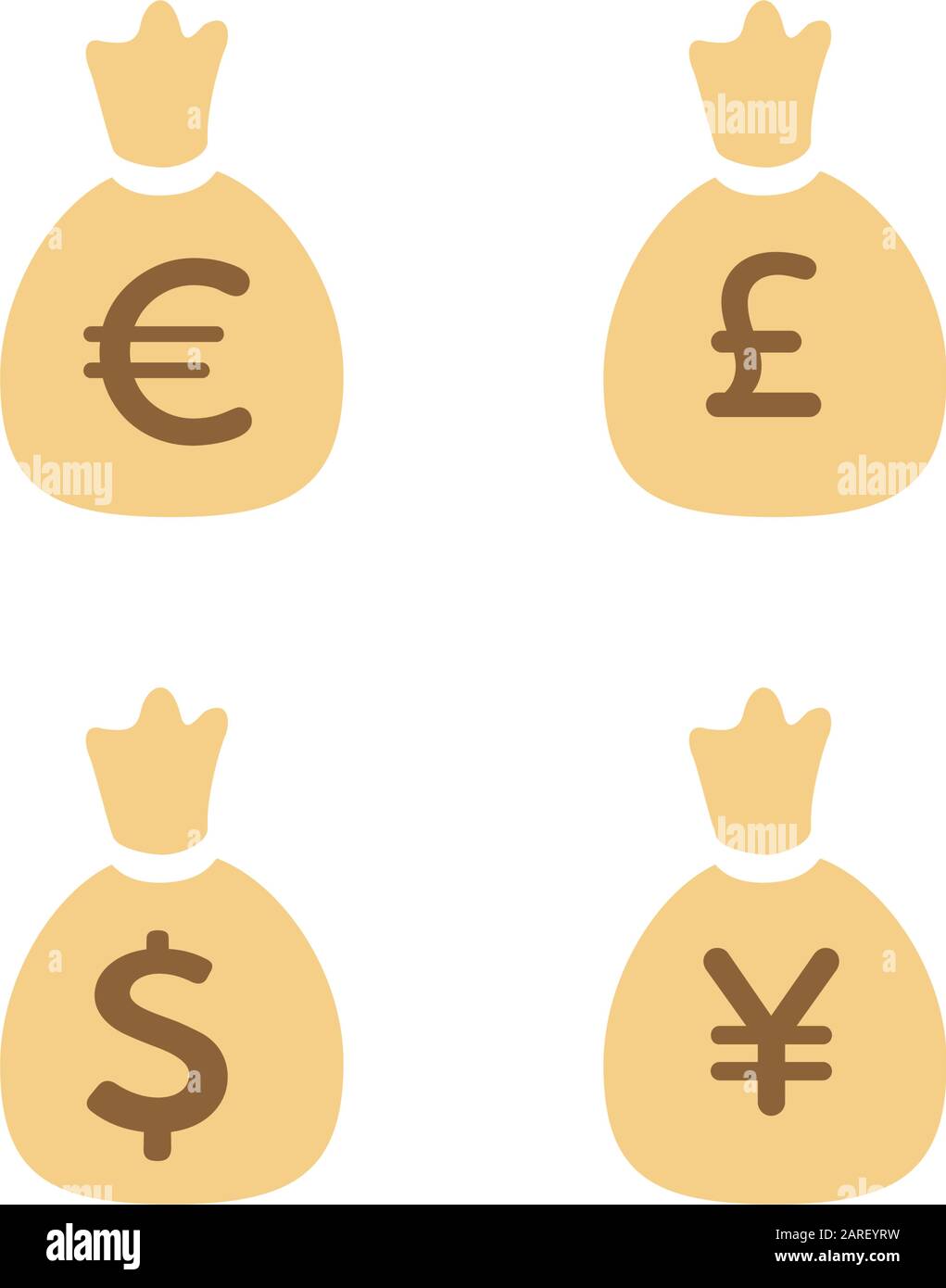 Money bag flat icon vector pictogram isolated, black and white sack ...