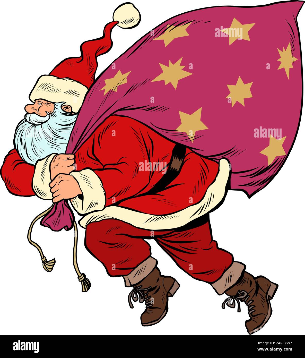Santa claus sack bag Stock Vector Images Alamy