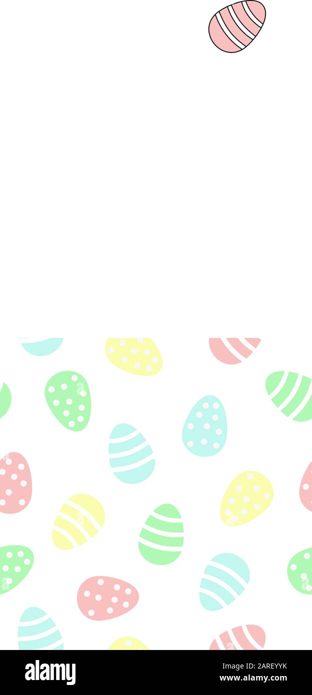 Vector graphics. seamless pattern of multicolored Easter eggs Stock Vector
