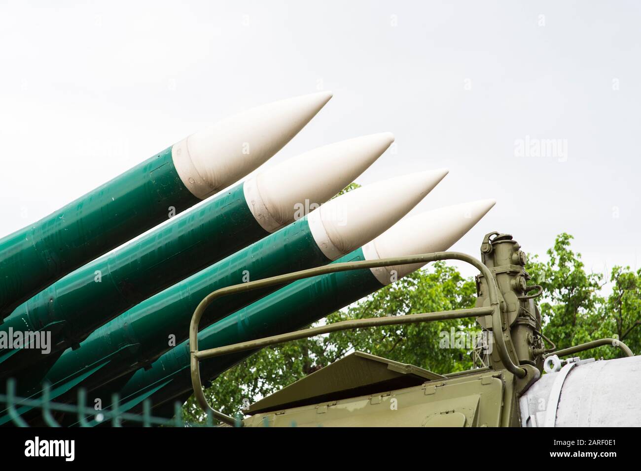 Modern russia military launched intermediate-range missiles Stock Photo