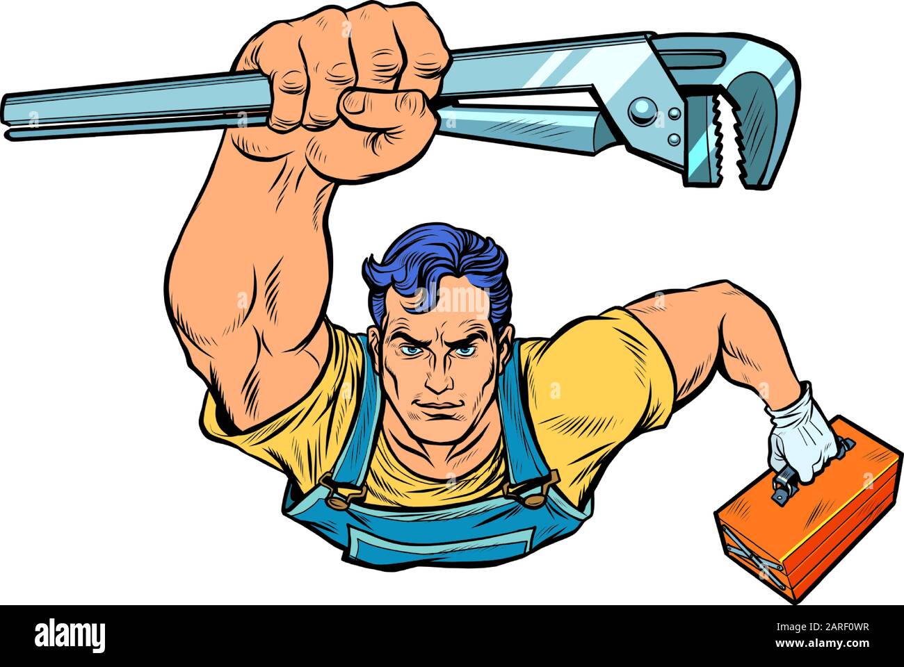 A repairman with an adjustable wrench Stock Vector Image & Art - Alamy