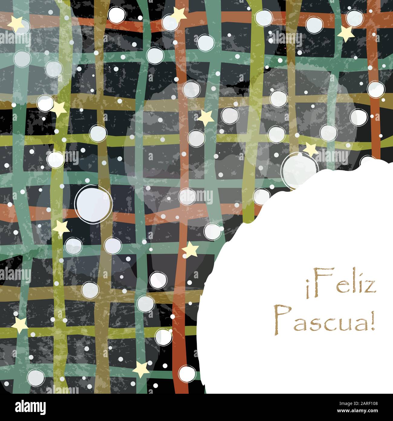 Happy Easter Greeting Card with golden message. Happy Easter Theme ...