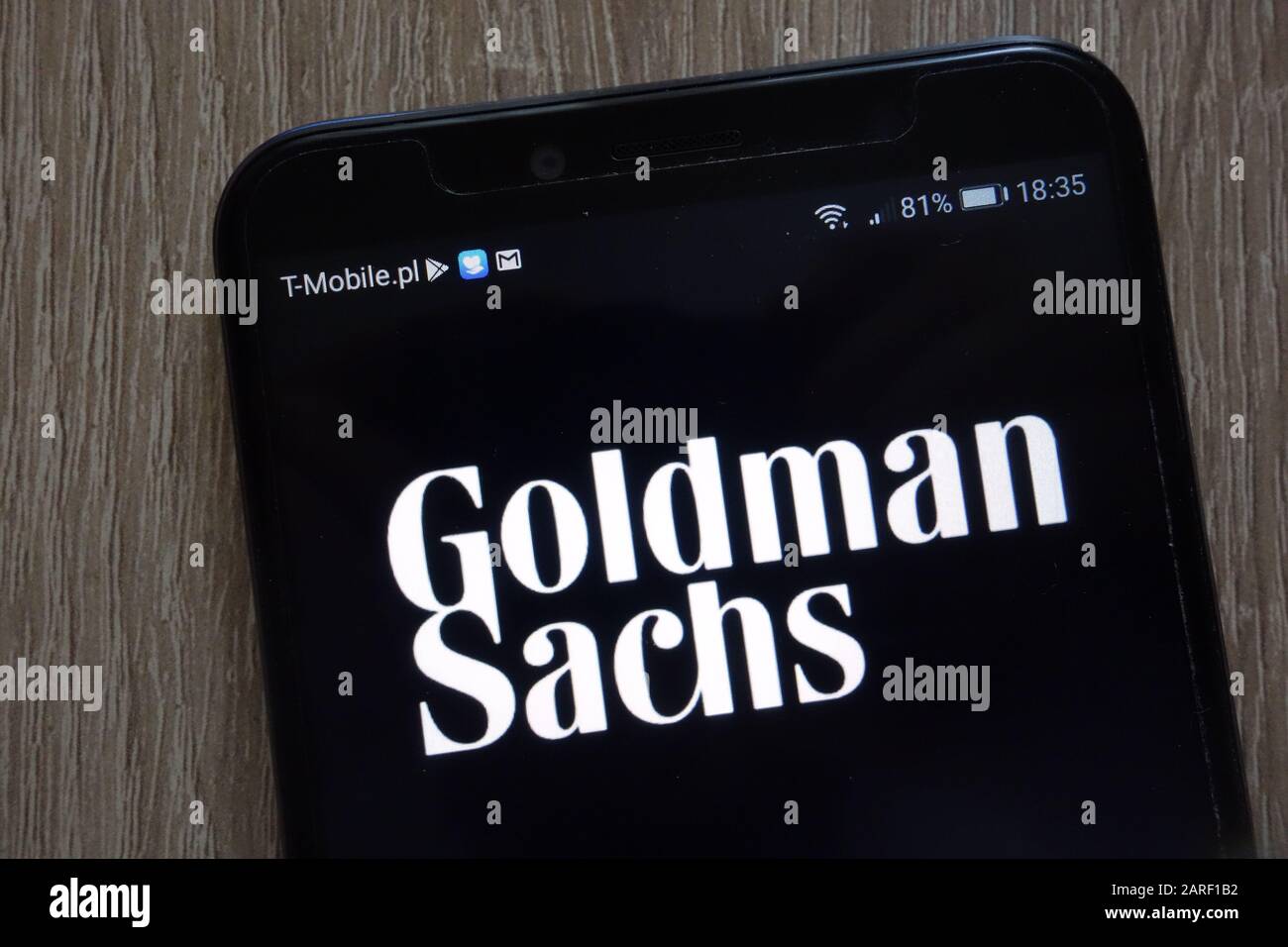 Goldman Sachs Group Logo Displayed On A Modern Smartphone Stock Photo Alamy