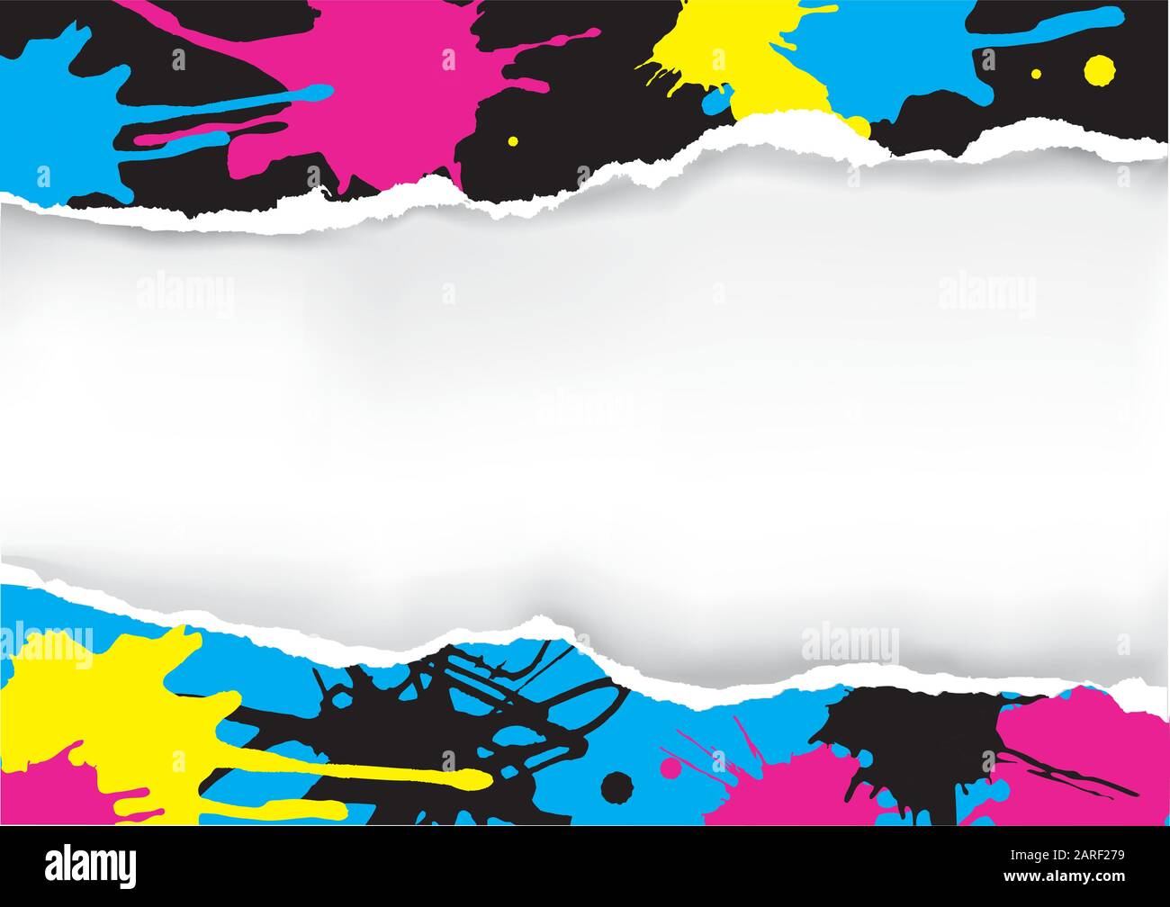 Ripped Paper With Print Colors Torn Paper With Colored Splatters ripped-paper-with-print-colors-torn-paper-with-colored-splatters