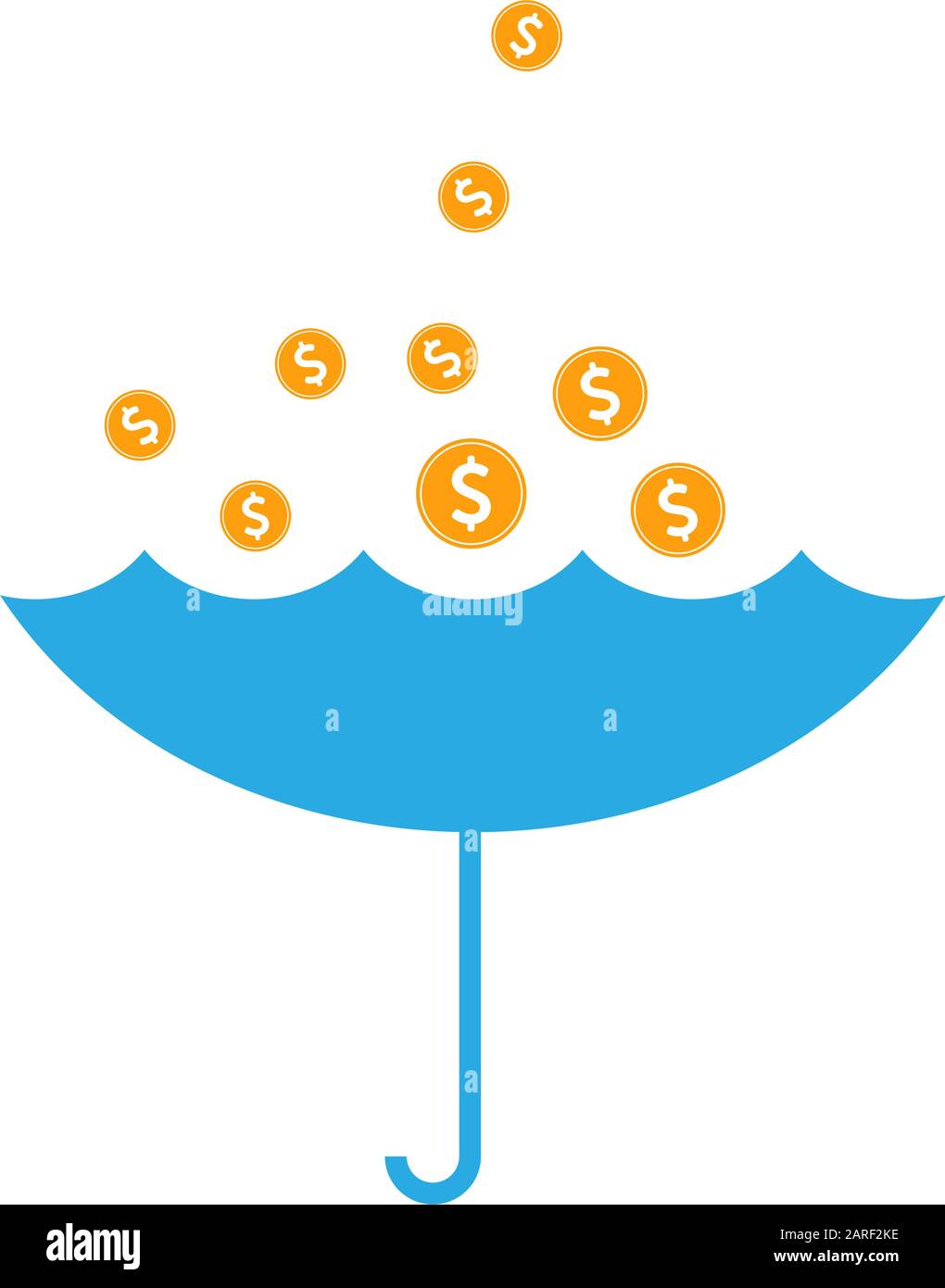 Gathering Money With Umbrella In Money Rain Stock Vector Image & Art