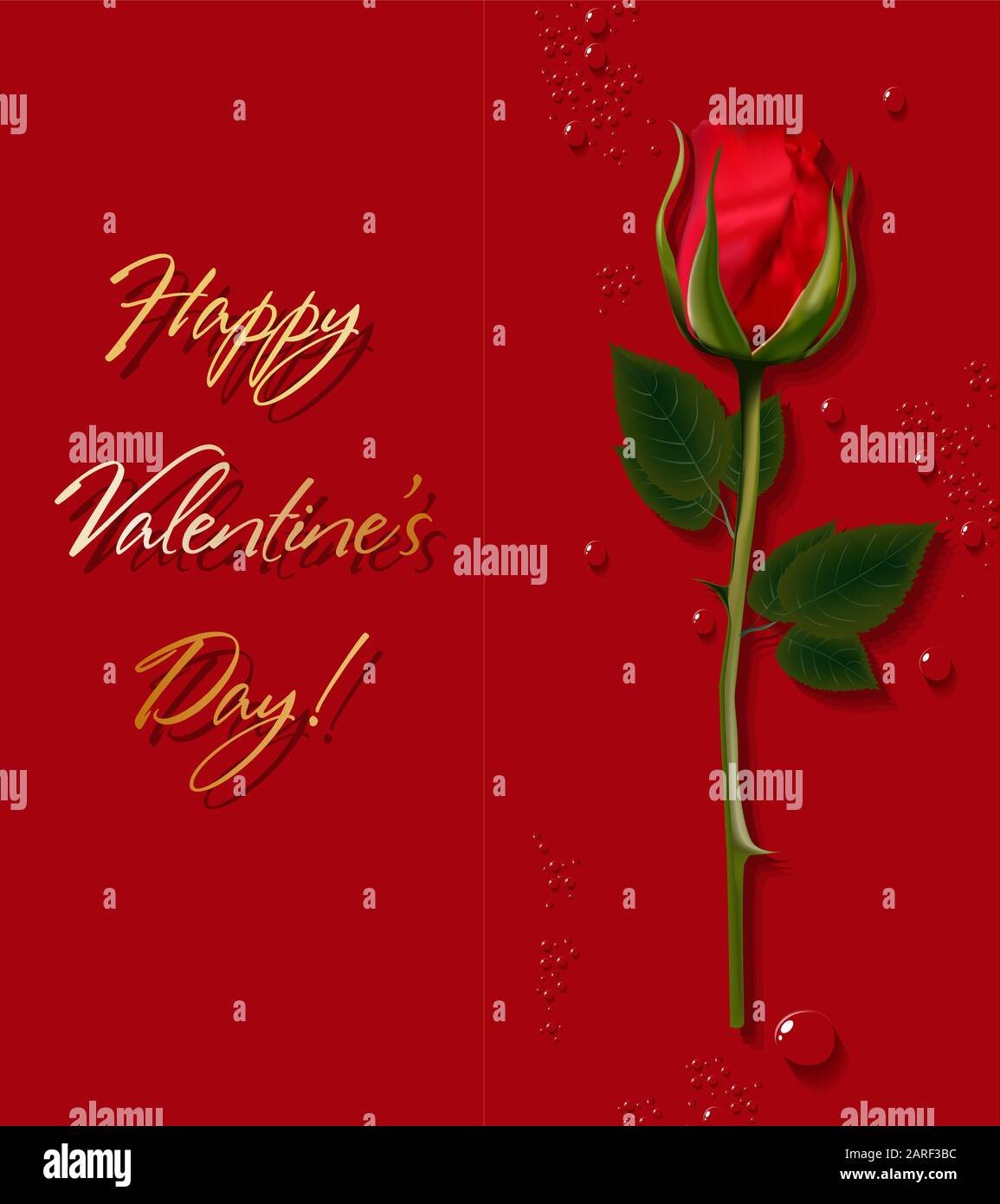Red Rose Gift For Valentine S Day Valentine Greeting Card