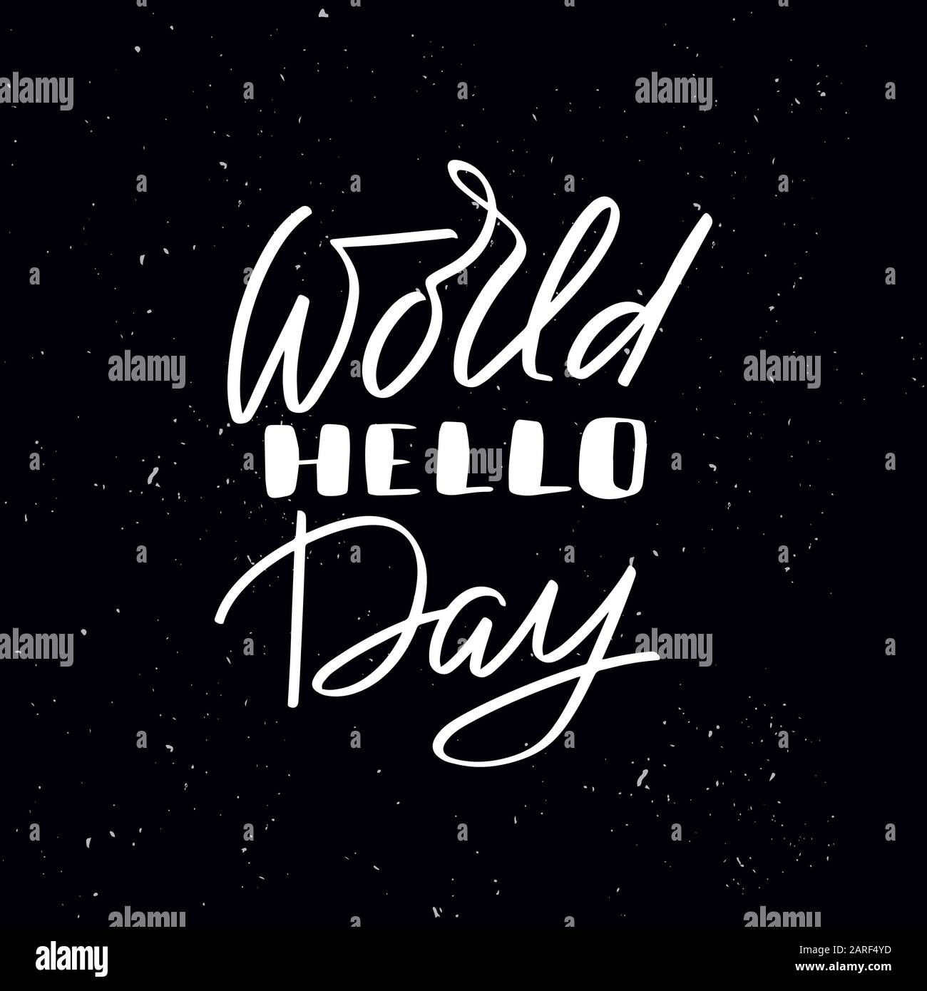 Handwritten calligraphy text, chalk on a blackboard Stock Vector
