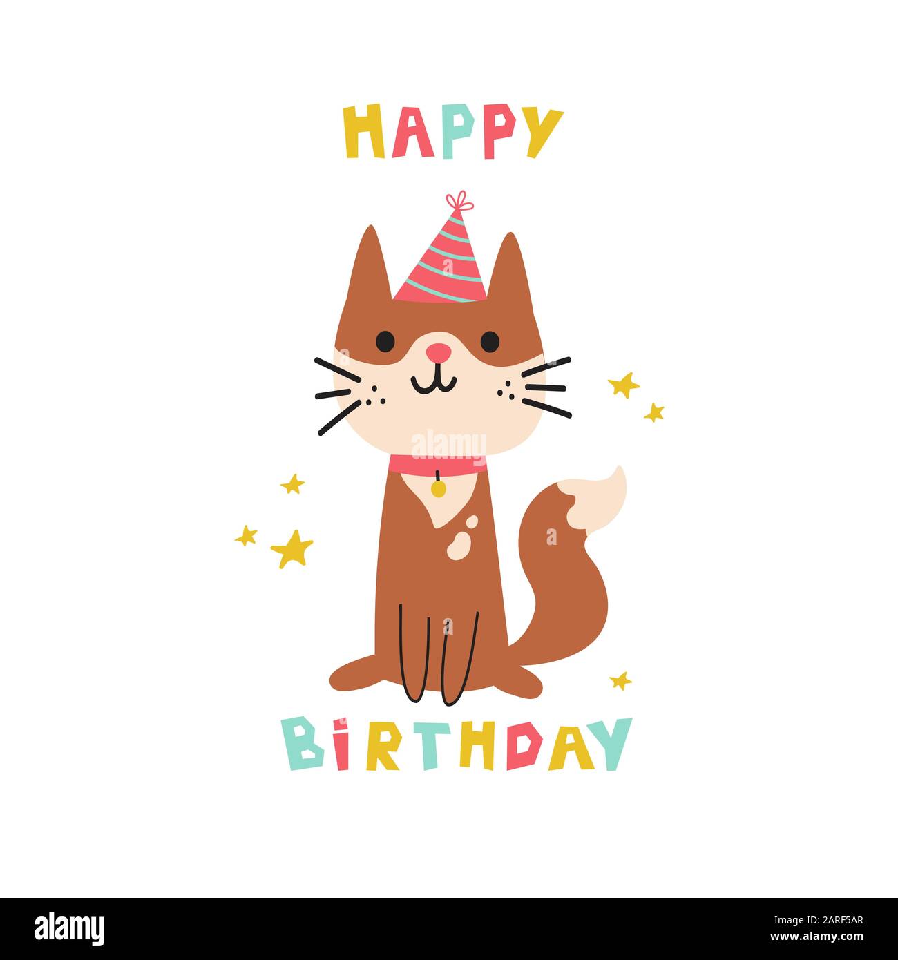 Birthday greeting card red cat hi-res stock photography and images - Alamy