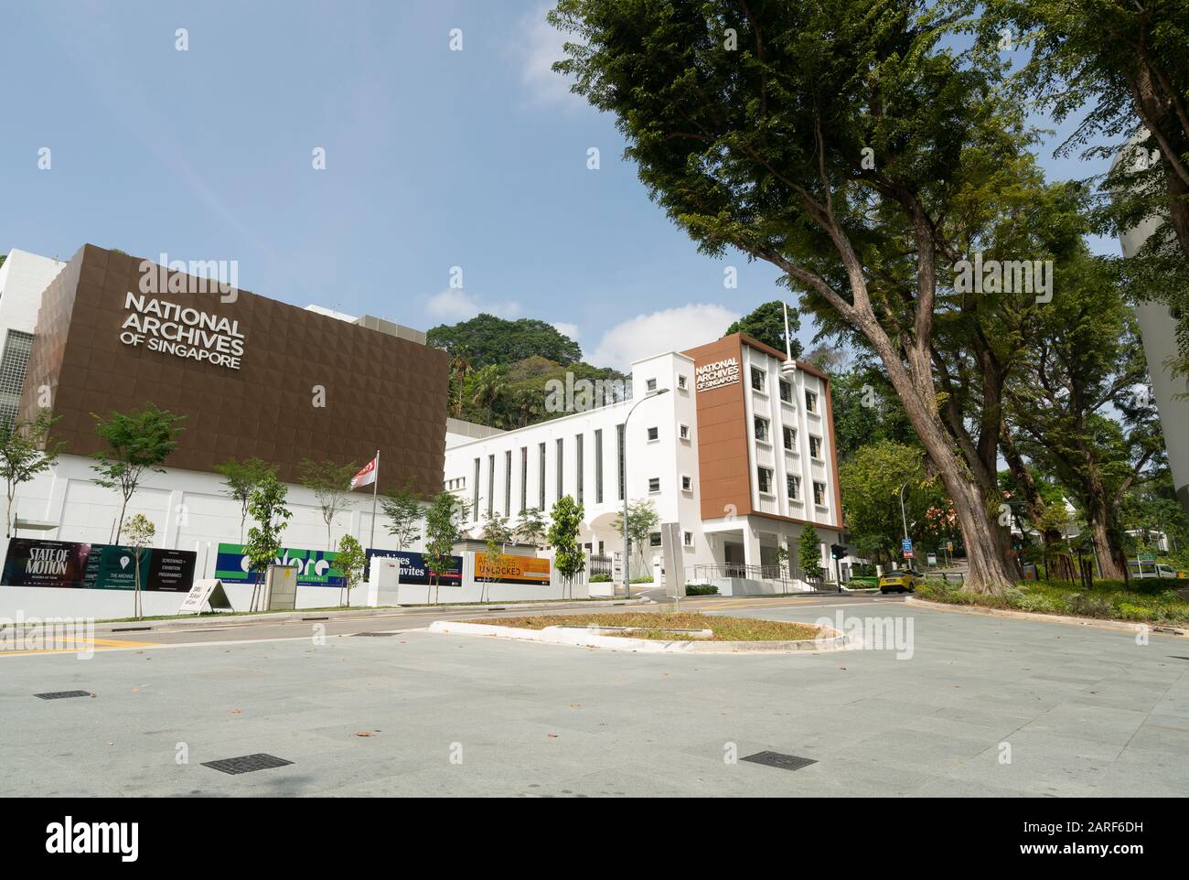 Singapore.  January 2020. A view of the palace of National Archives of Singapore Stock Photo