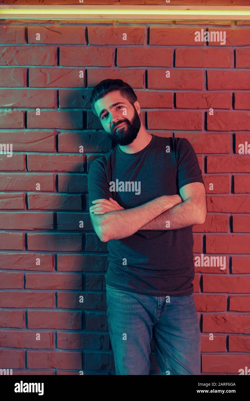Bearded man nightclub hi-res stock photography and images - Alamy