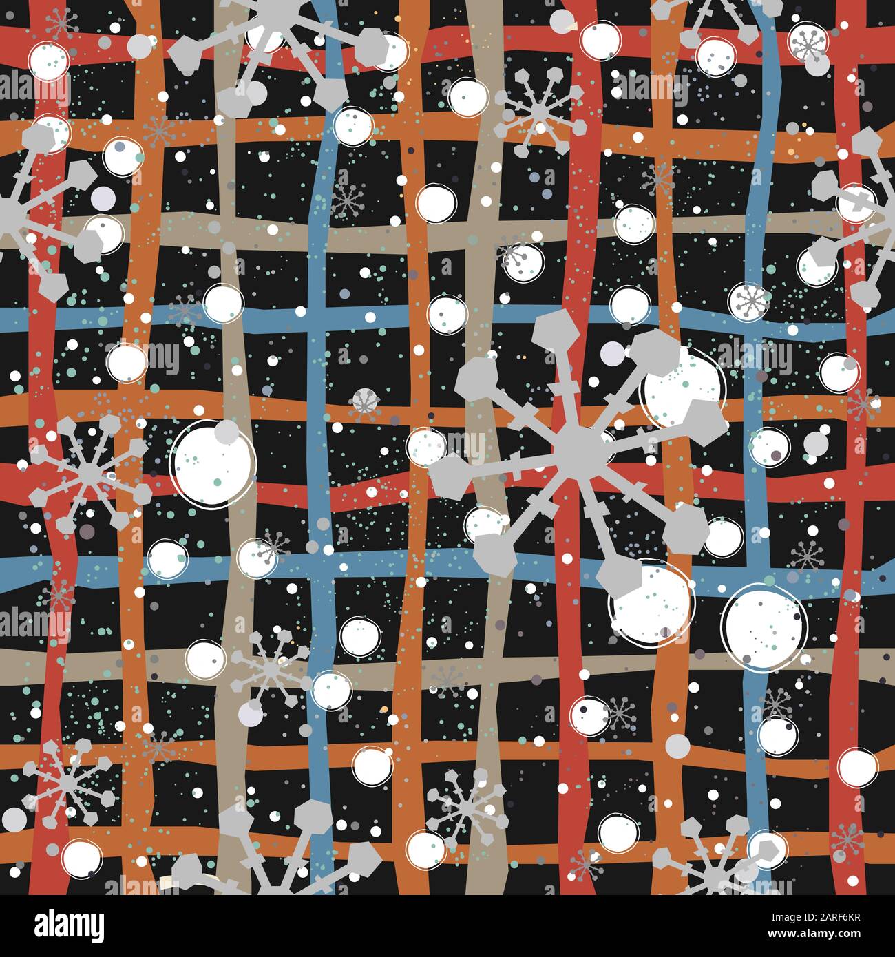Cute Winter Seamless Pattern with Snowflakes. Vector Illustration Stock ...