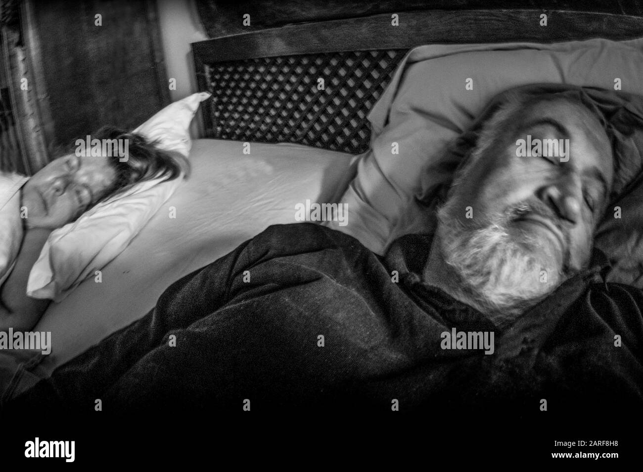 Old man bed sleep hires stock photography and images Alamy