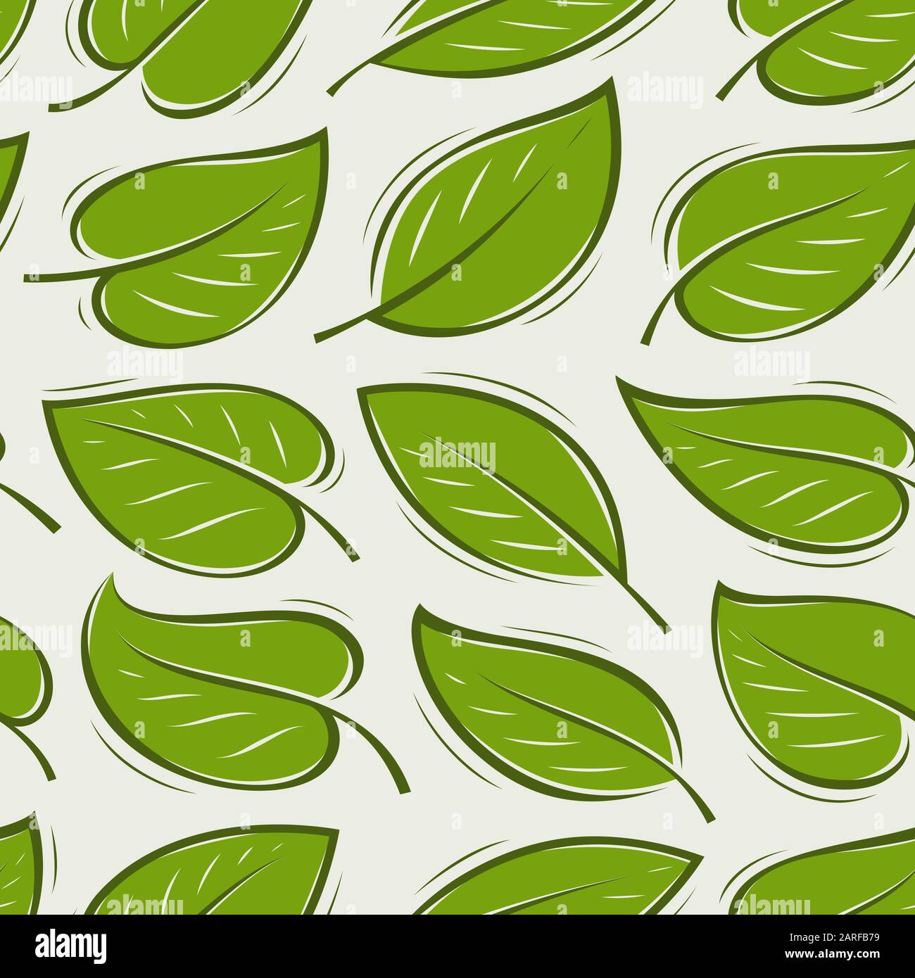 Seamless background with green leaves. Pattern vector Stock Vector