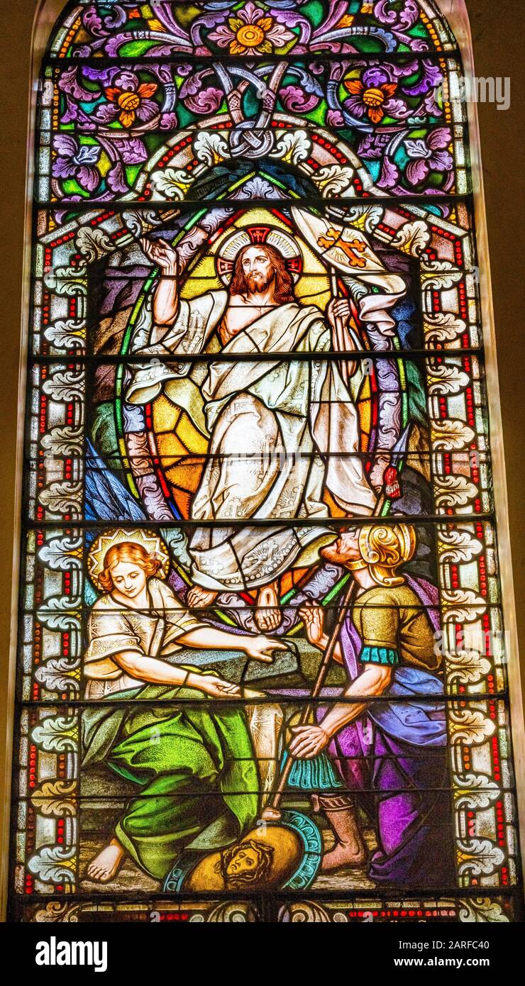 Jesus Christ Resurrection Stained Glass Saint Mary's Catholic Church