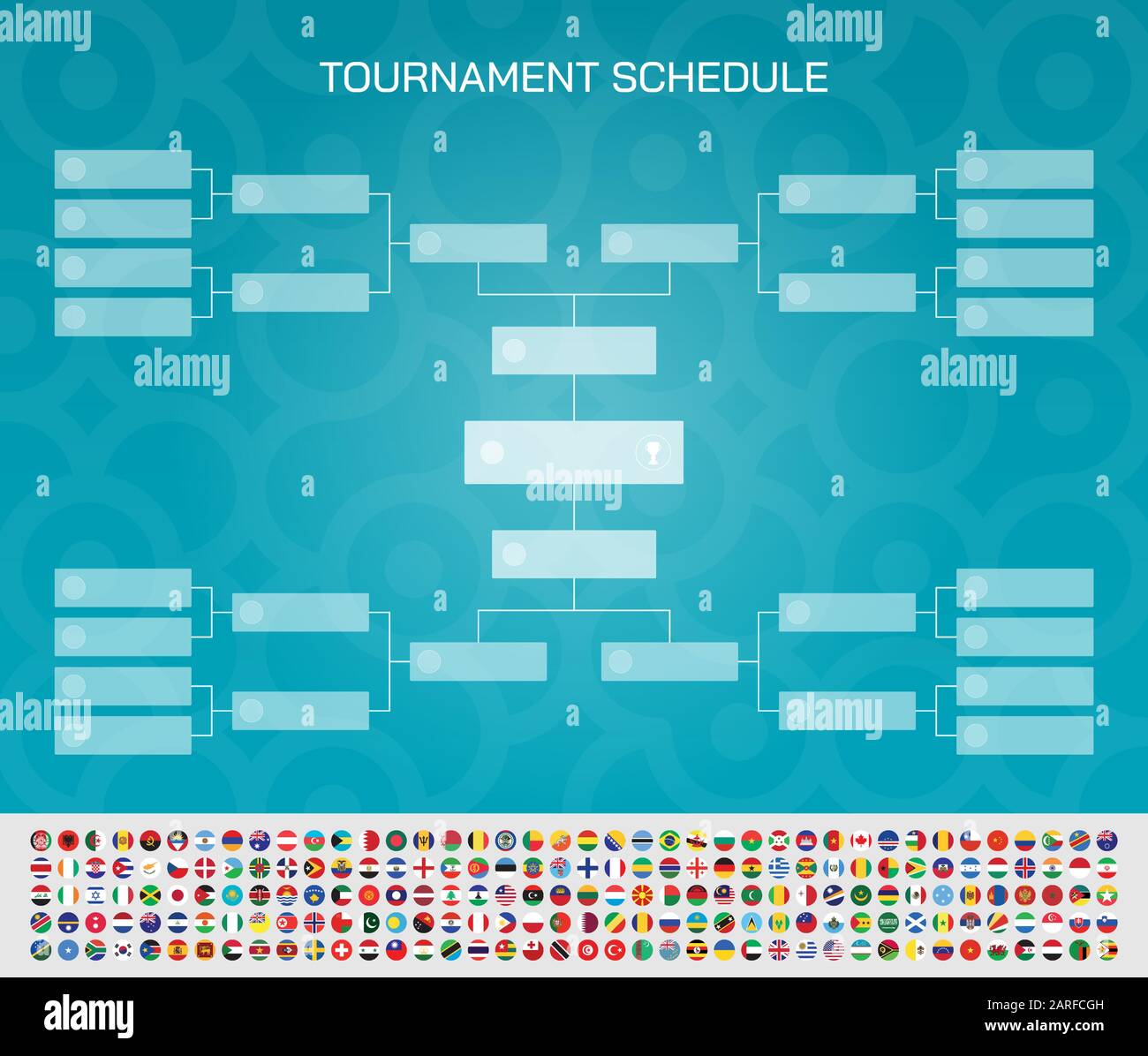 Example of a soccer tournament configuration. On the left, the group