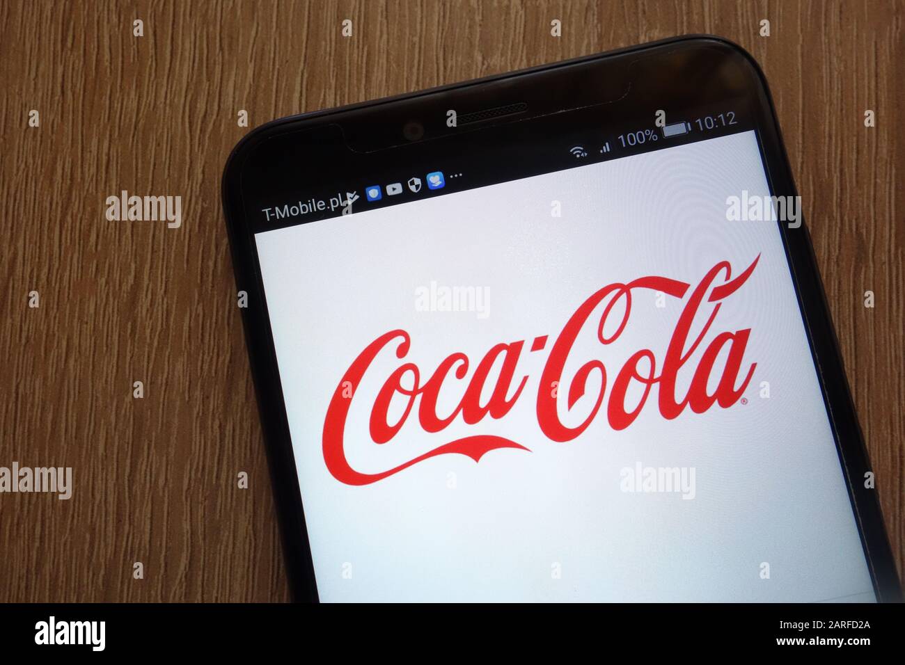 Coca-Cola logo displayed on a modern smartphone Stock Photo