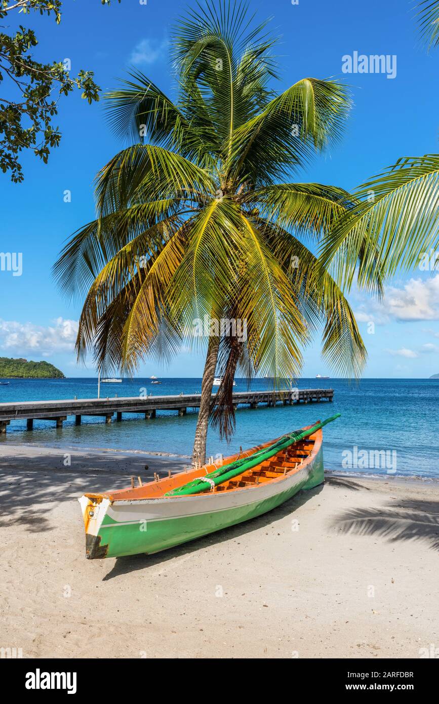 Holiday 8x10 FT Photo Backdrops,Exotic Cuban Beach with Wind Surfing Boat and Waves Tropical Summer Coastal Picture Background for Party Home Decor Outdoorsy Theme Vinyl Shoot Props Blue Cream 
