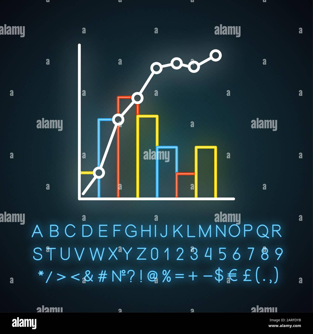Pareto Curve Neon Light Icon Information Chart And Graph 80 20 Rule Visualization Social Wealth Distribution Glowing Sign With Alphabet Numbers A Stock Vector Image Art Alamy