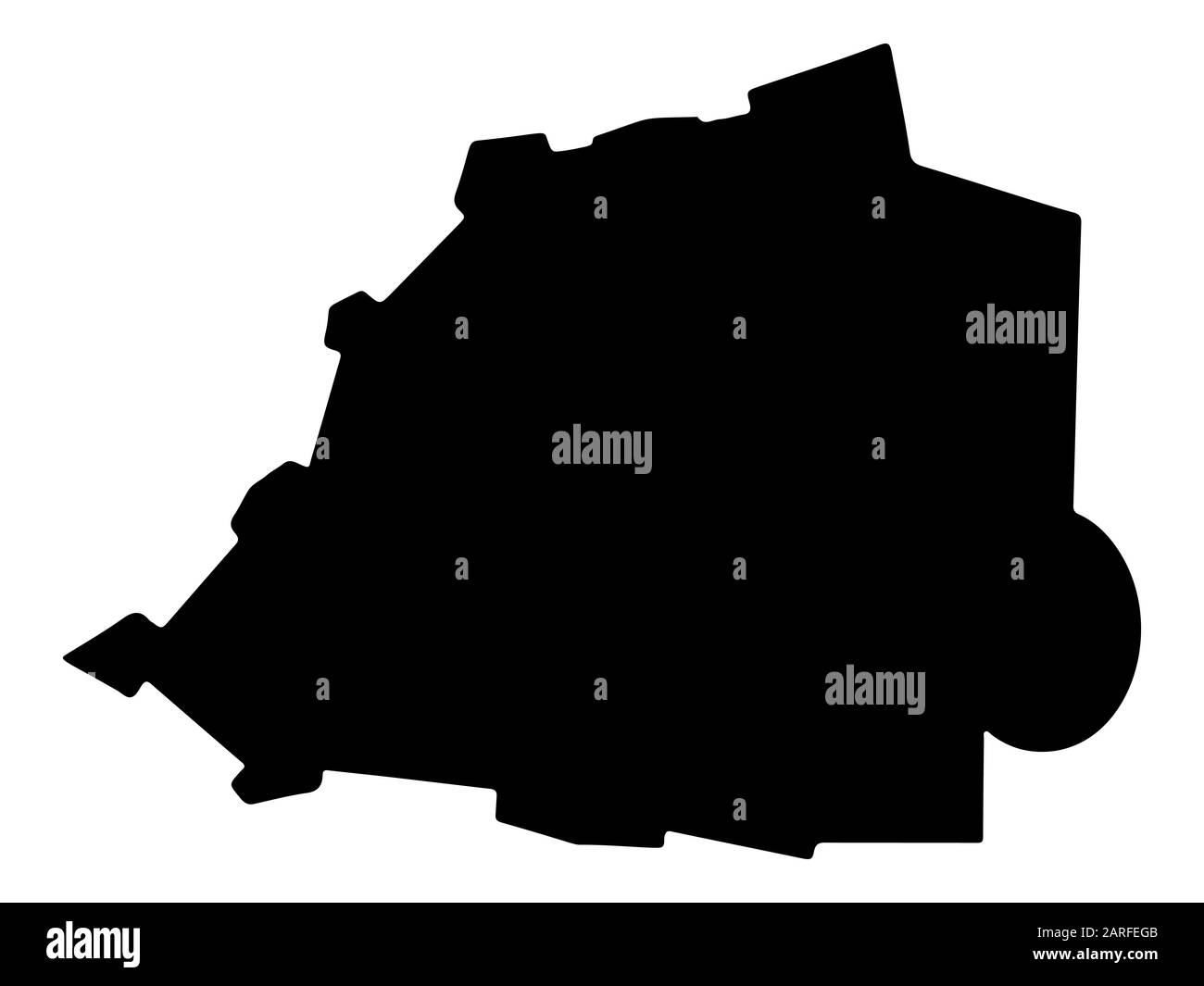 Vatican City Map Black Silhouette, Vector Stock Vector