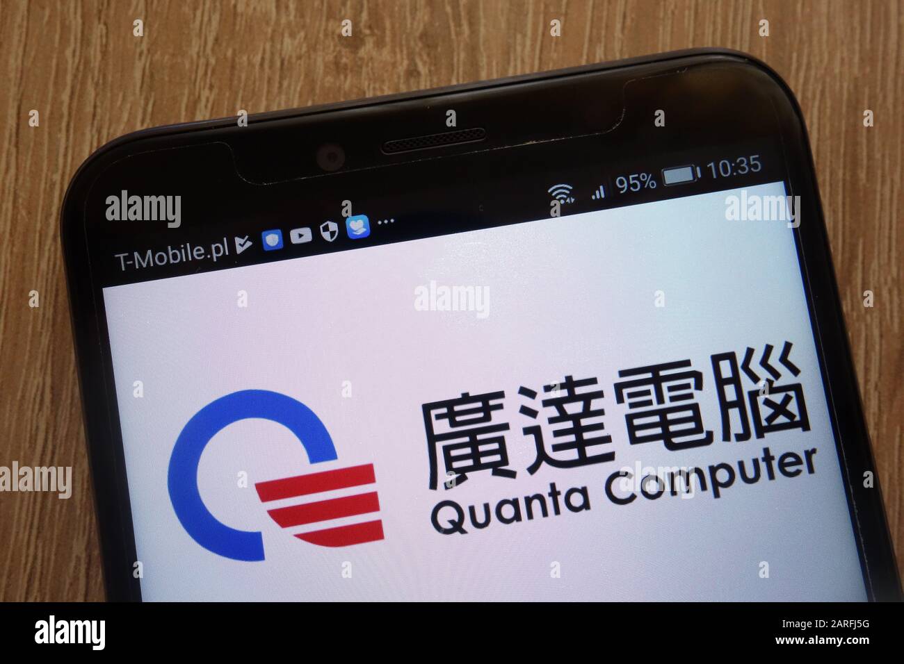 Quanta Computer logo displayed on a modern smartphone Stock Photo