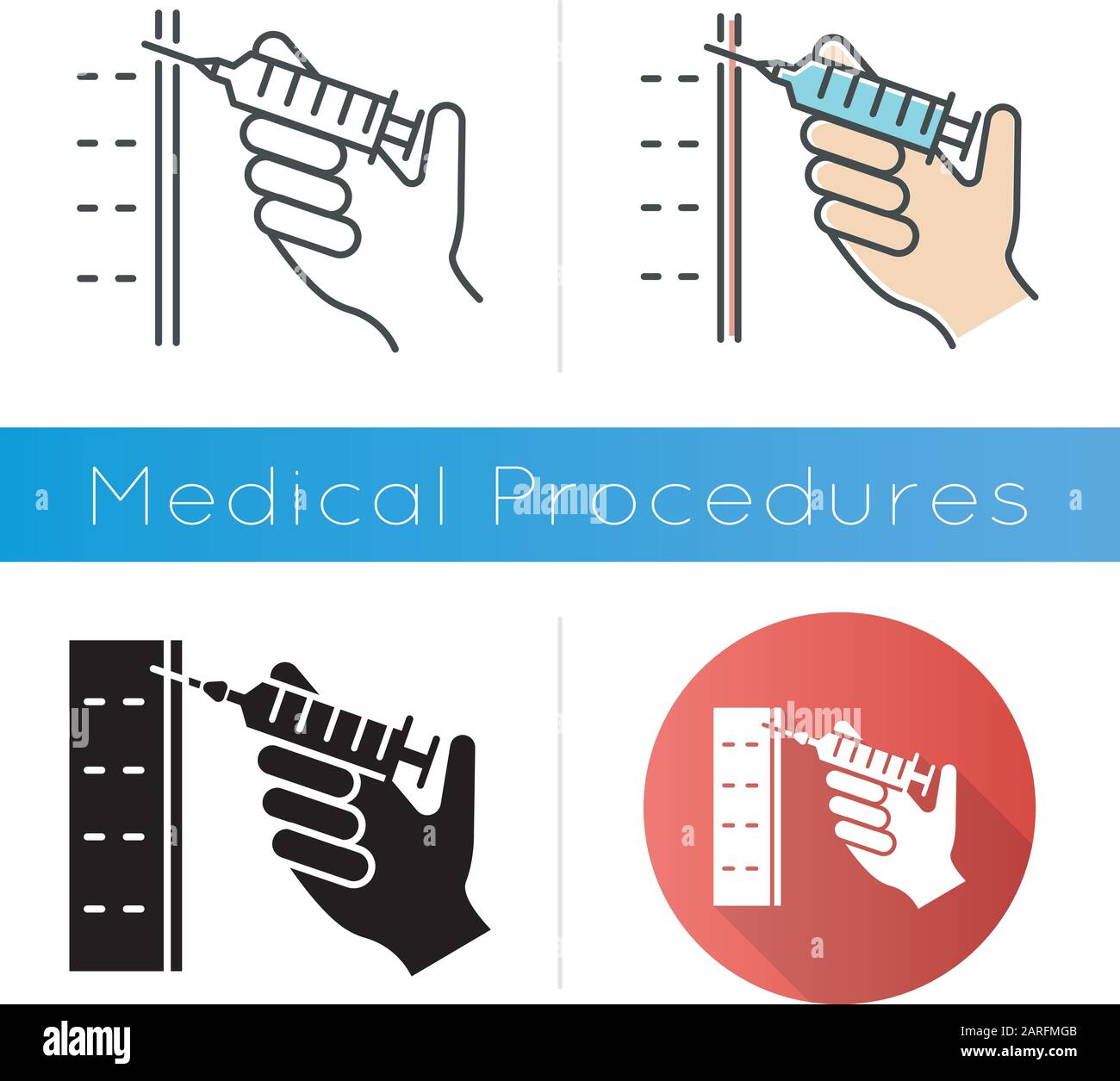 Injection icon. Syringe with vaccine. Immunization. Clinical treatment ...