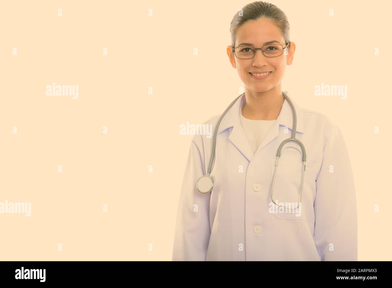 Happy woman wearing uniform hi-res stock photography and images - Alamy