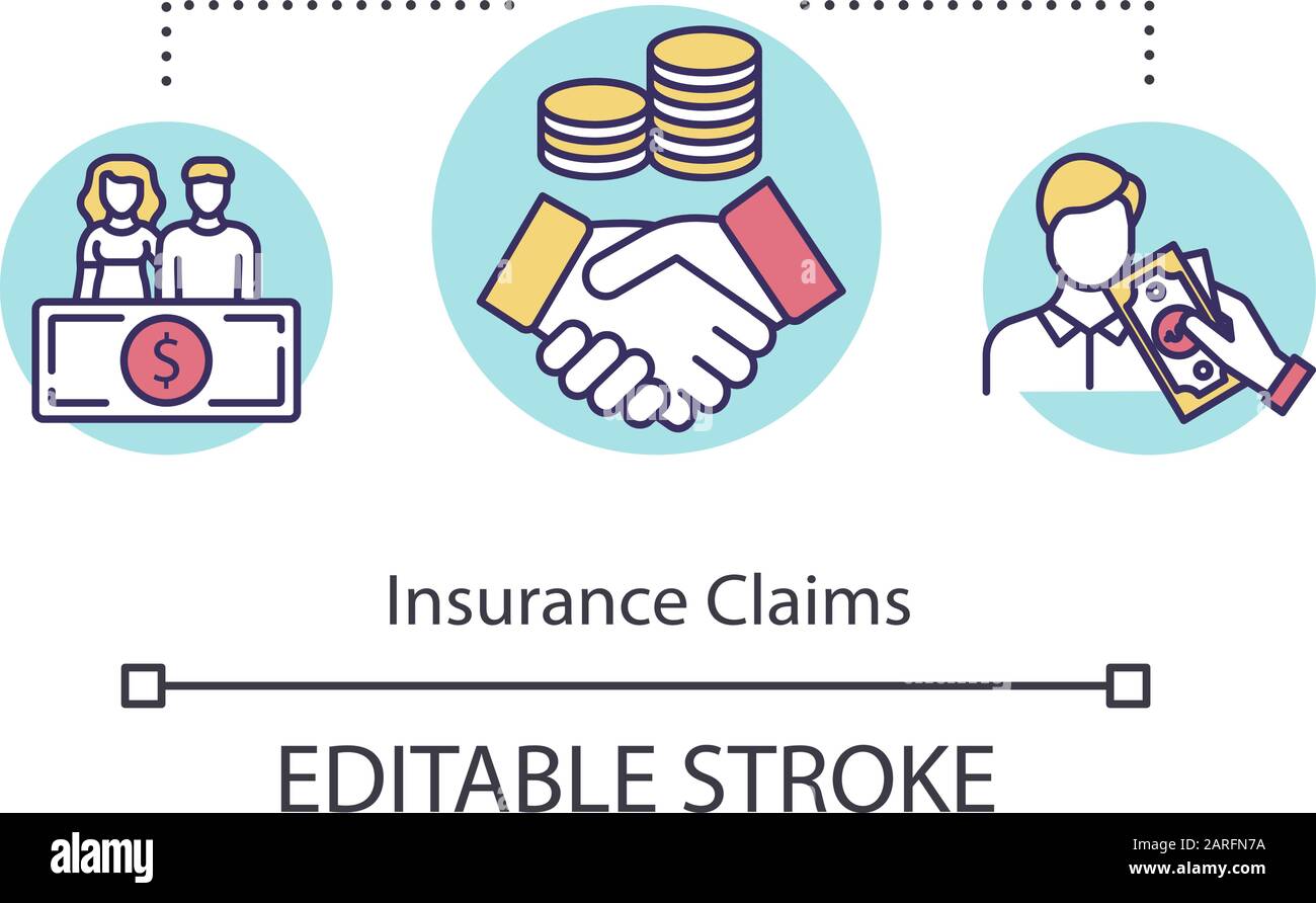 Insurance claim concept icon. Personal refund. Get money back