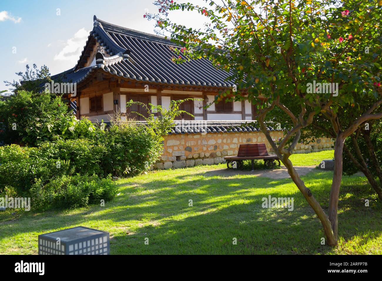 Gyochon Hanok Village Korean traditional house in Gyeongju, Korea Stock ...