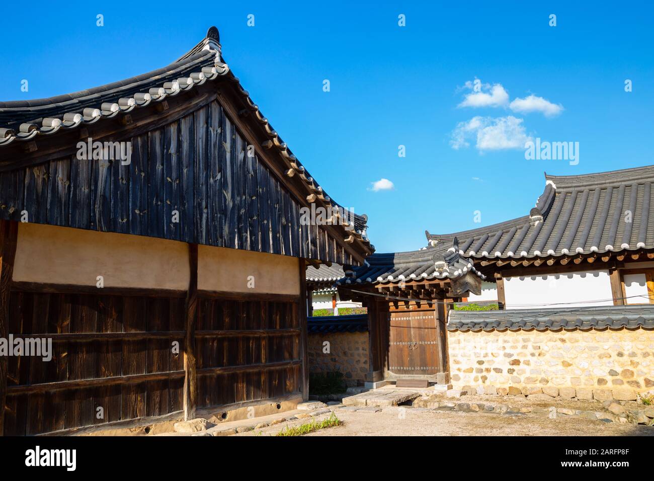 Gyochon Hanok Village Korean traditional house in Gyeongju, Korea Stock ...
