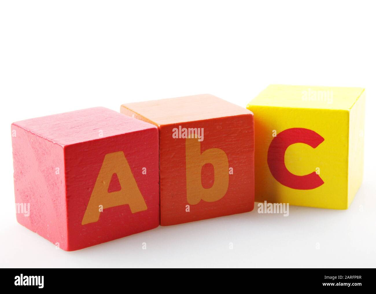 Wooden alphabet blocks isolated on white background Stock Photo Alamy
