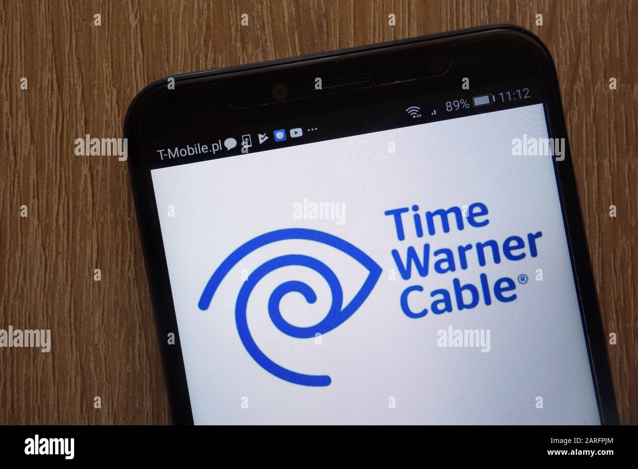 Time Warner Cable logo displayed on a modern smartphone Stock Photo
