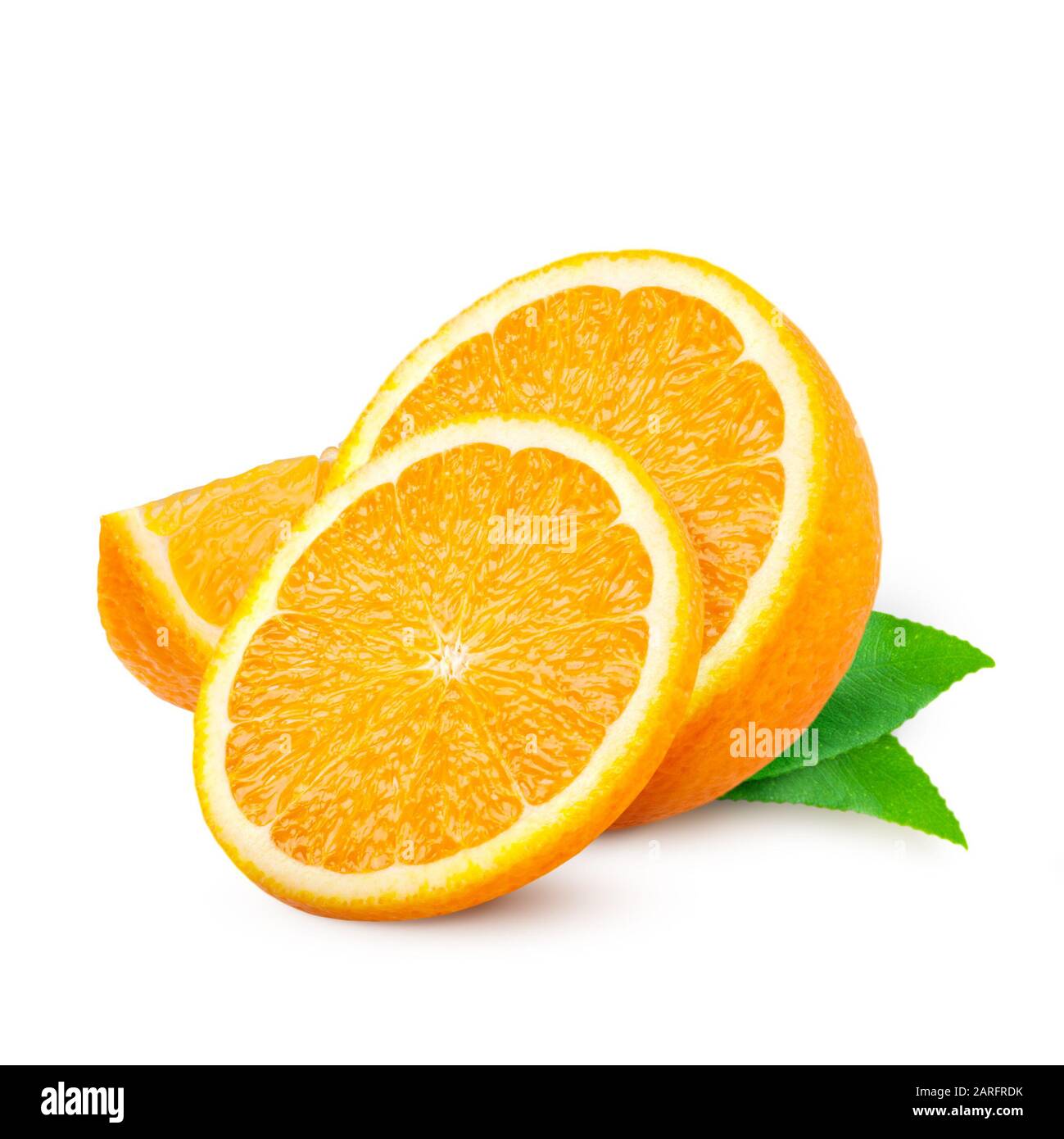 fresh orange isolated on white background Stock Photo - Alamy