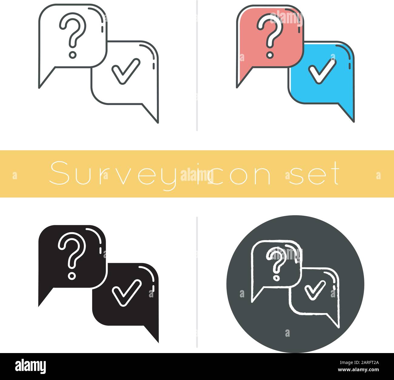 Question and answer icon. FAQ sign. Question mark in speech bubble. Ask ...