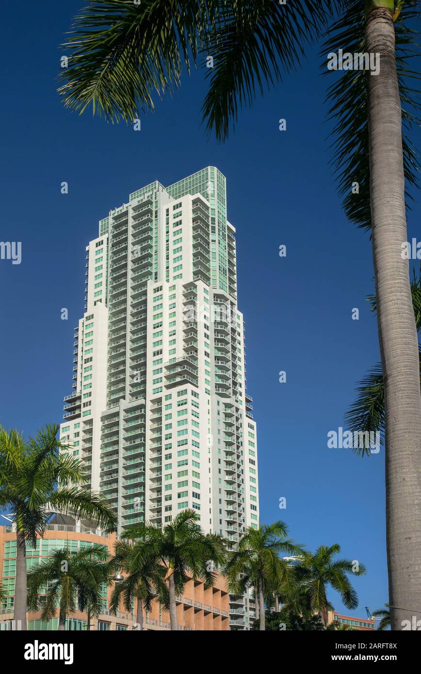 Biscayne Boulevard Building. Downtown Miami. Florida. USA. Stock Photo