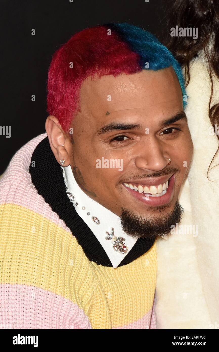 January 26 2020 Los Angeles Ca Usa Los Angeles Jan 26 Chris Brown At The 62nd