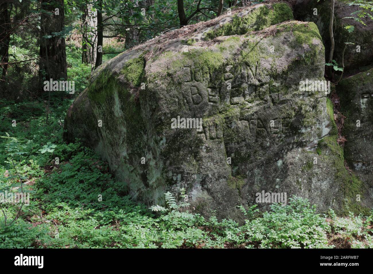 Volto Santo Relief In Den Ernst Michel Felsen Nahe Mainleus Landkreis Kulmbach Oberfranken Bayern Deutschland Weathered Flat Relief Presumabl Stock Photo Alamy