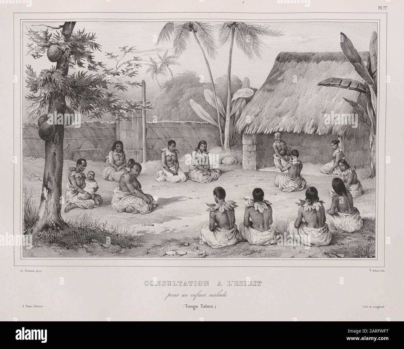 Consugtation in mind. for a sick child. (Tonga Taboo.). Dumont d'Urville,  Jules-Sébastien-César (1790-1842) (Author). Voyage of the corvette the  Stock Photo - Alamy