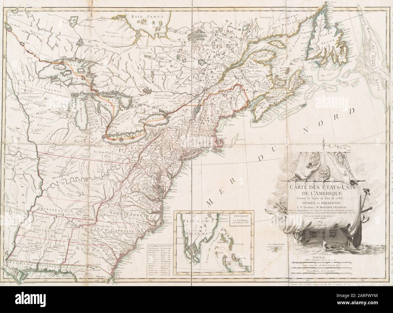 1783 map usa hires stock photography and images Alamy
