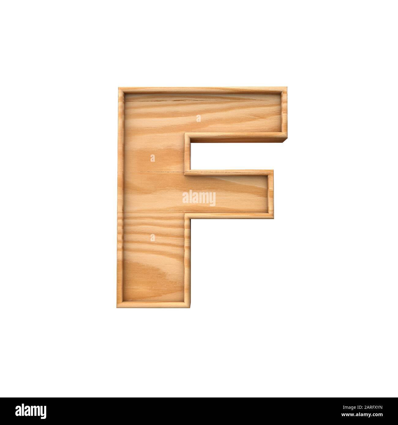 Wooden capital letter F. 3D Rendering Stock Photo - Alamy