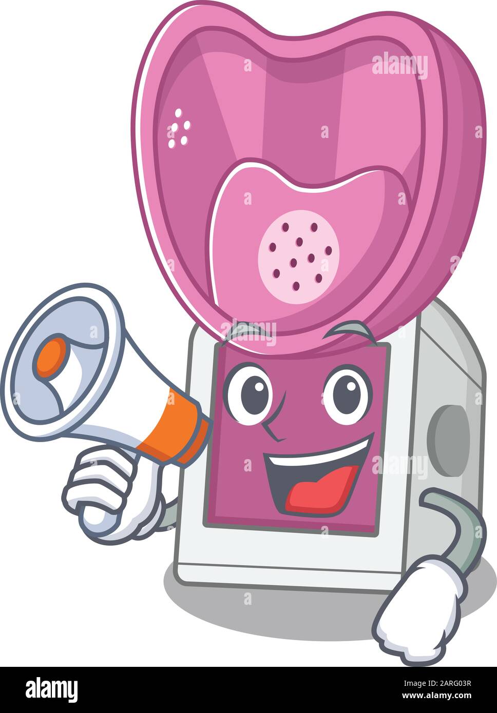 An icon of steam inhaler having a megaphone Stock Vector Image & Art ...