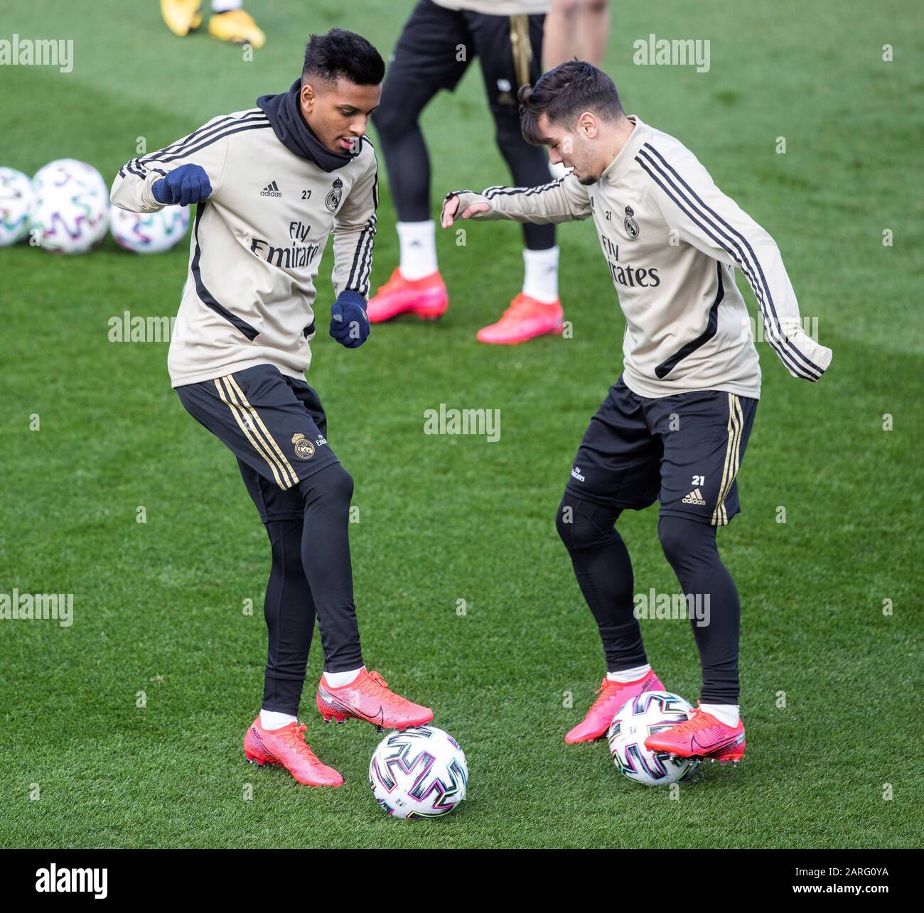 Madrid Spain 28th Jan 2020 Real Madrid S Players Rodrygo Goes