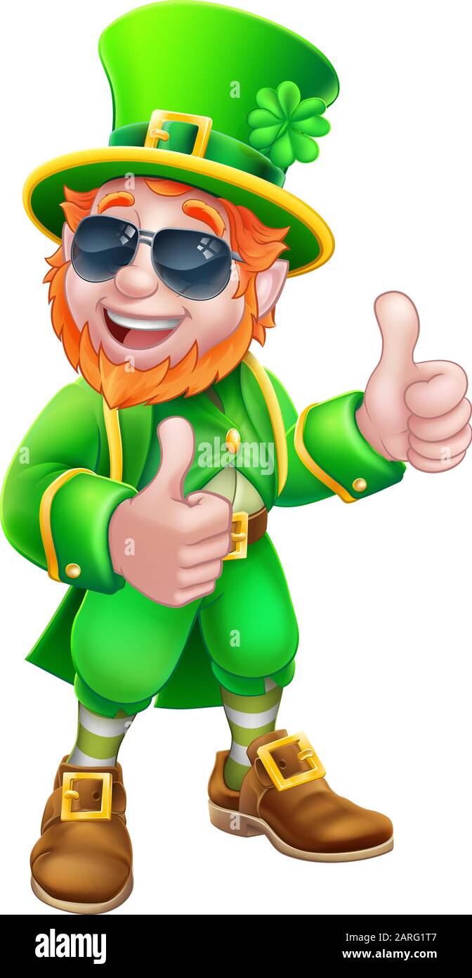Leprechaun St Patricks Day Cartoon Character Stock Vector