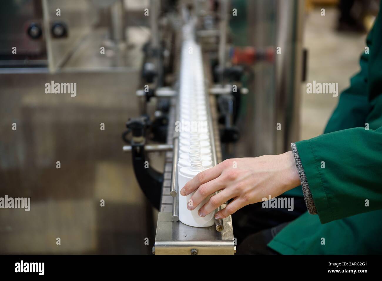 Products being produced in a industrial factory manufacturing plant Stock Photo Alamy