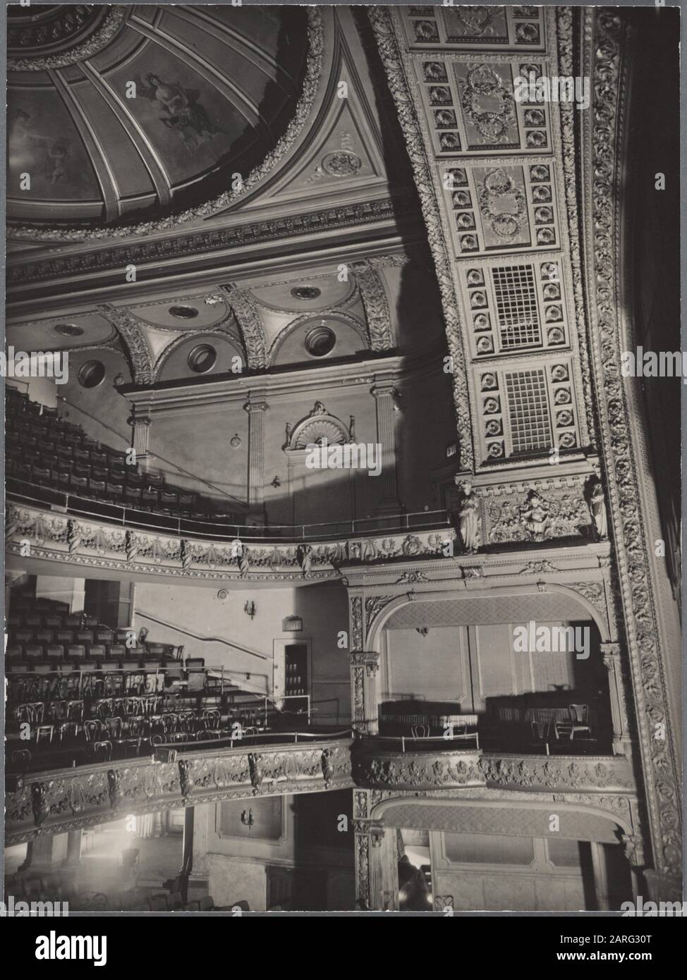 Fifth Avenue Theater interior, showing orchestra, boxes, first and